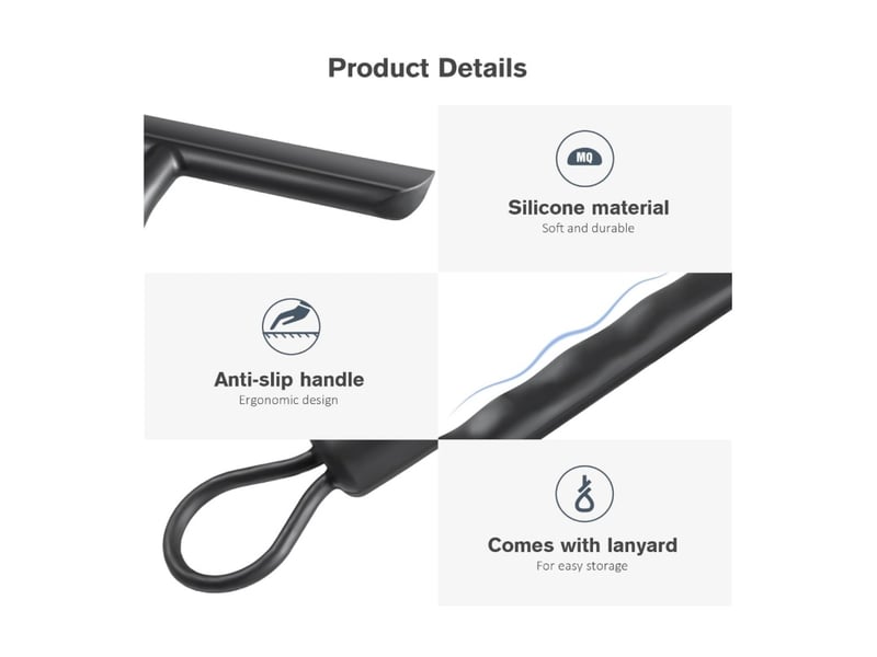  Raclette douche, raclette de douche nettoyage sans traces pour porte | en verre,raclette salle de bain avec support-21cm noir  - Conforama C