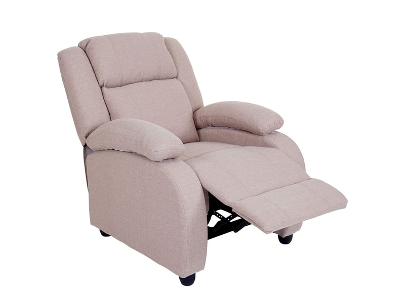 Fauteuil tv lincoln, fauteuil de relaxation, tissus - crème-gris - Conforama B