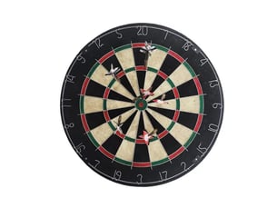 Cible avec flechettes pointe acier