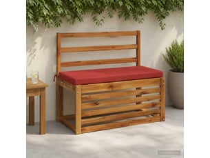 Coussin de banc, coussin d'assise, coussin de canapé soest 100 % polyester rouge 80 x 40 x 5 cm cf53535