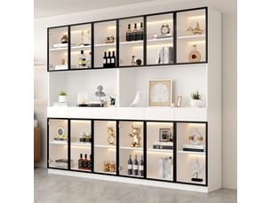 Vitrine coloris blanc  <strong>CHICFURN</strong> <strong></strong> - 240 cmx200 cm