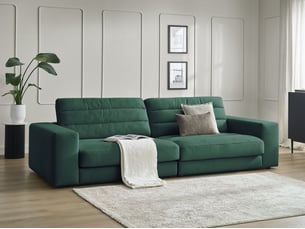 Canapé droit fixe BOBOCHIC SIERRA 3 places Velours vert