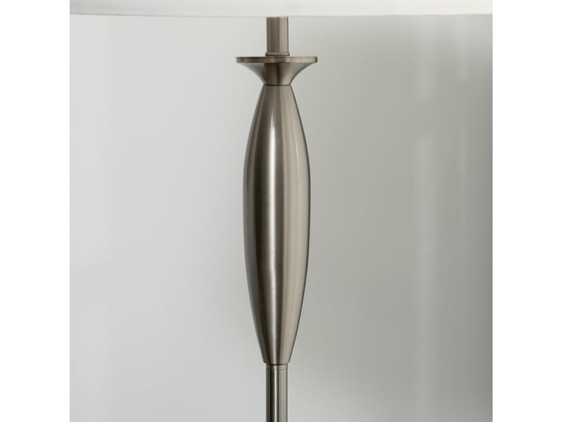  Ensemble de lampes 3 pièces 38x162 cm moderne métal argent et blanc  - Conforama E