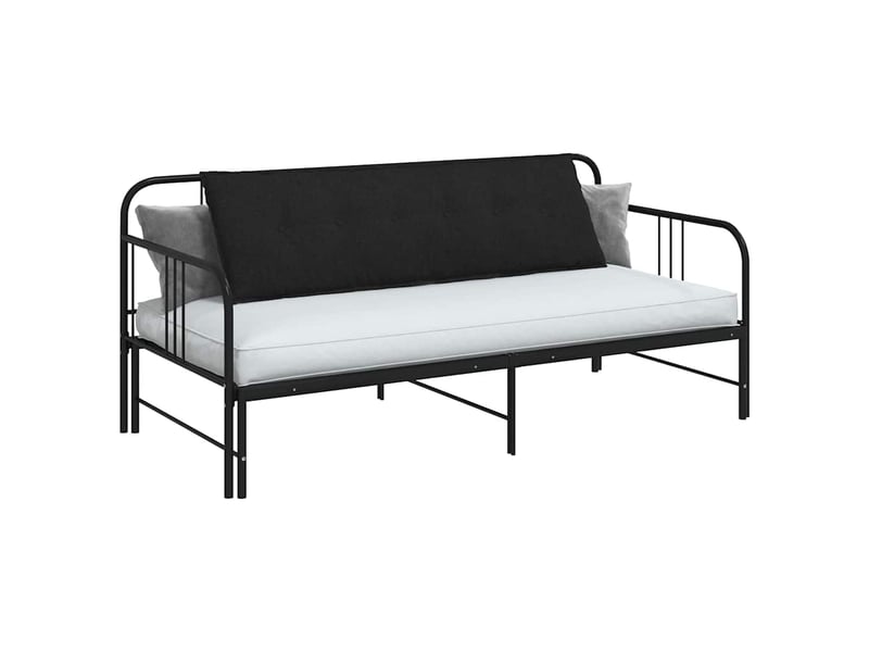 Coussin de dos, coussin de dossier noir 160 x 19 x 50 cm tissu cf54826 - Conforama C