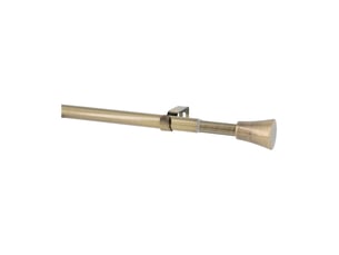 Kit tringle à rideaux extensible avec embouts pommeau d19mm 120-210 cm