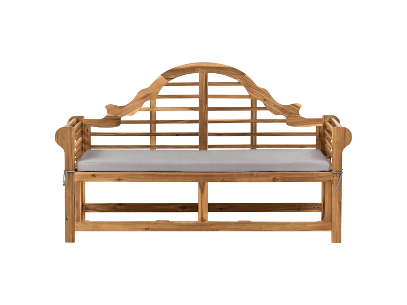 Banc avec coussin d'assise marlboro 180 cm acacia gris - Conforama A