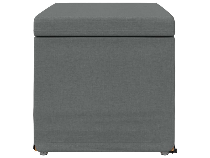  Tabouret bas, ottoman gris foncé 61x41x40 cm tissu et bois stratifié  - Conforama E