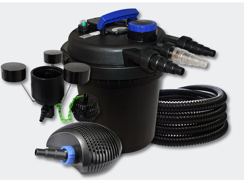  Kit filtration bassin à pression 6000l 11 watts uvc 10 watts pompe tuyau skimmer 4216221  - Conforama A