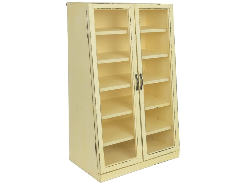  Vitrine en bois jaune 50x29,5x80 cm h  - Conforama A