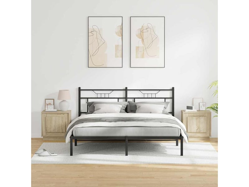 Table de chevet 2 pièces chêne sonoma 44 x 34,5 x 45 cm - Conforama E