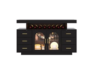 Bar coloris noir <strong>MEULVA</strong> <strong></strong> - 140 cm