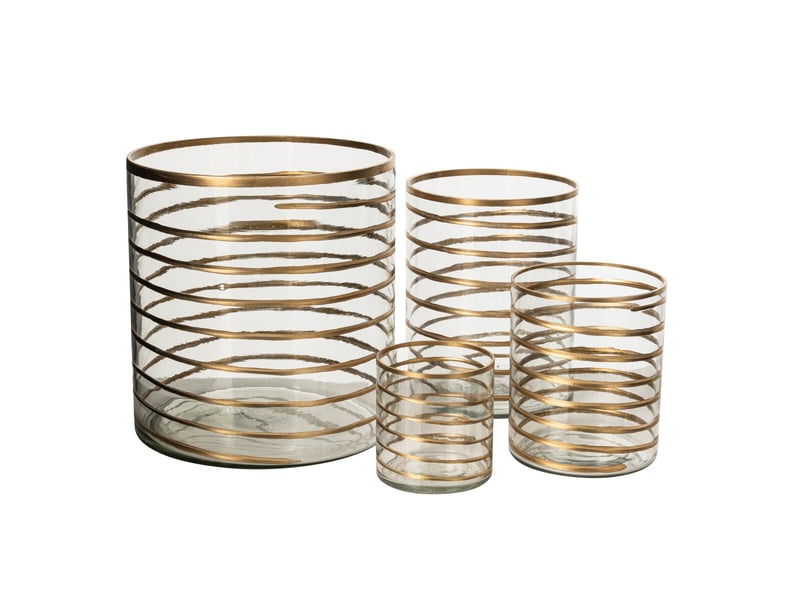  Photophore design en verre dario 25cm transparent  - Conforama C