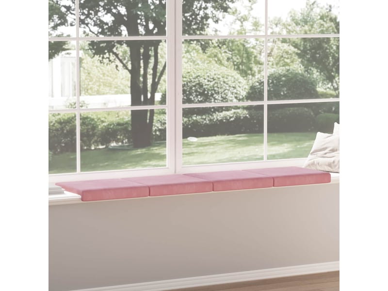  Lot de 4 coussins de banc, coussins d'assise, coussins pour chaisecanapé velours rose profondeur 35 cm cf52619  - Conforama D