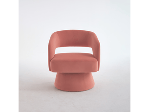 Fauteuil fixe pivotant PANGIVO W3499P445841 Tissu rose