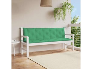 Coussin de banc de jardin, coussin d'assise vert 180x(50+50)x7 cm tissu oxford cf52856
