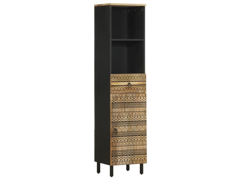  Armoire de salle de bain, cabinet de salle de bain 38x33,5x160 cm bois massif de manguier cf64998  - Conforama B