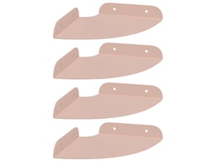 Lot de 4 étagères flottantes d'angle, étagères murales rose 15 x 15 x 2 cm cf41675