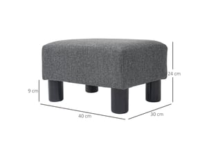Pouf / repose pied BLOSSOM 833-666V80CG gris