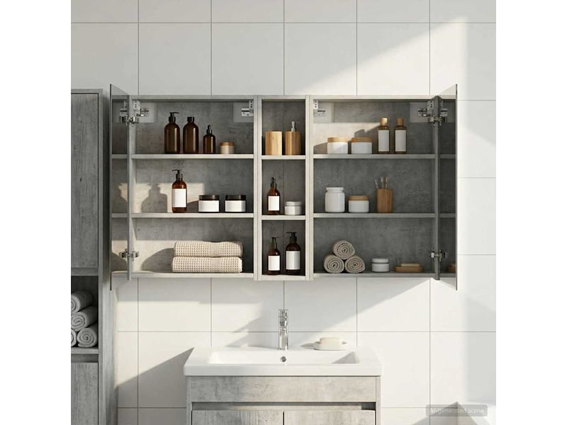 Ensemble de meubles de salle de bain 3 pcs 120x14.5x70 cm shl1956 - Conforama D