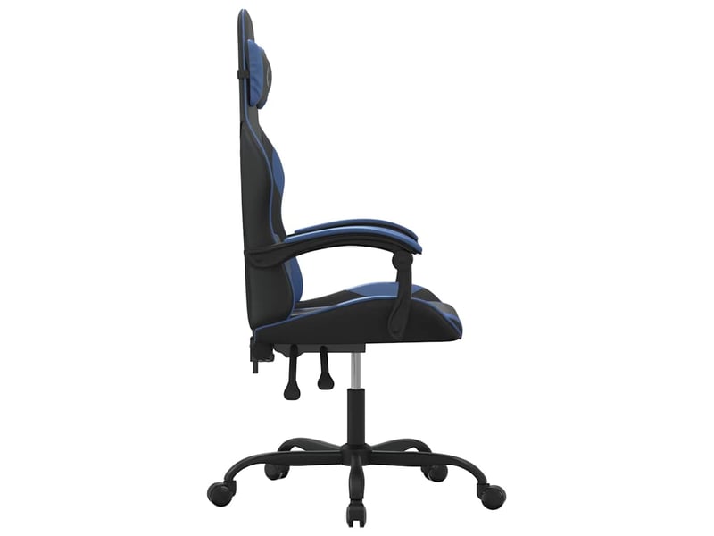  Chaise de jeu, chaise gaming, fauteuil de jeu noir et bleu similicuir cf27734  - Conforama D
