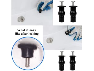 Fixations wc abattant,4pcs cheval fixations wc abattant charnières,extensible caoutchouc vis
