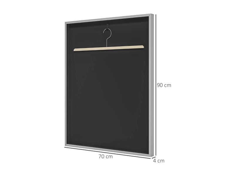  Frame box t-frame cadre aluminium pour maillot porte acrylique doublure interne feutre 70 x 90 cm  - Conforama E