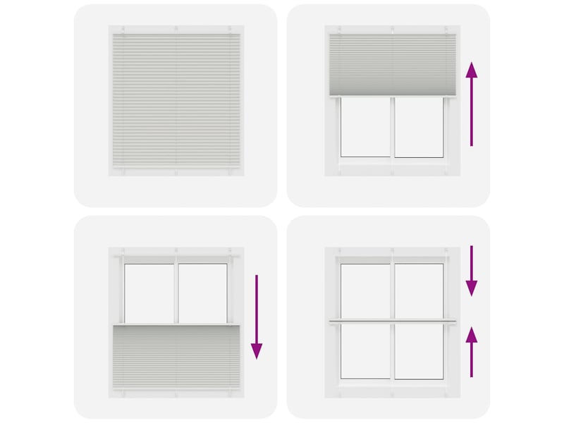  Store plissé, store de fenêtre gris clair 115x100cm largeur du tissu 114,4cm cf46877  - Conforama E