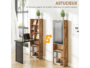 Meuble informatique enfant coloris marron
