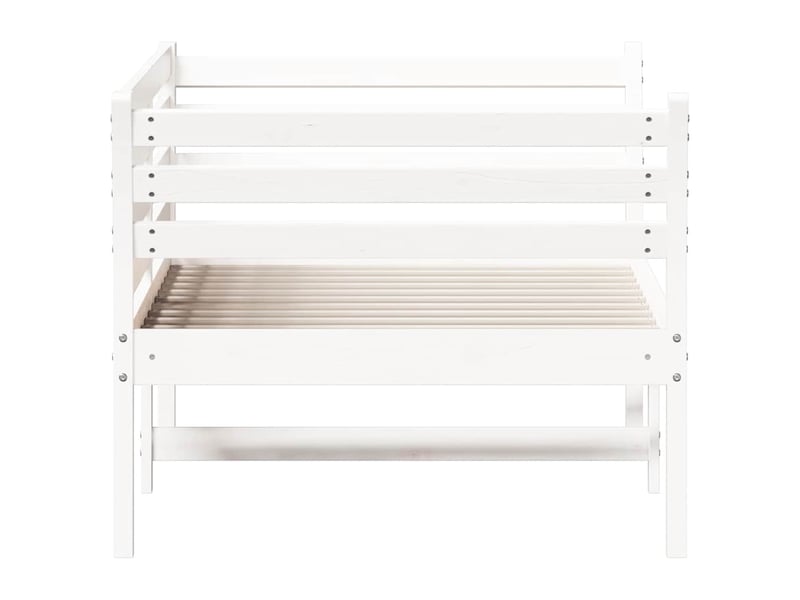  Lit simple- lit adulte -  lit de jour sans matelas blanc 90x190 cm bois de pin massif  - Conforama D