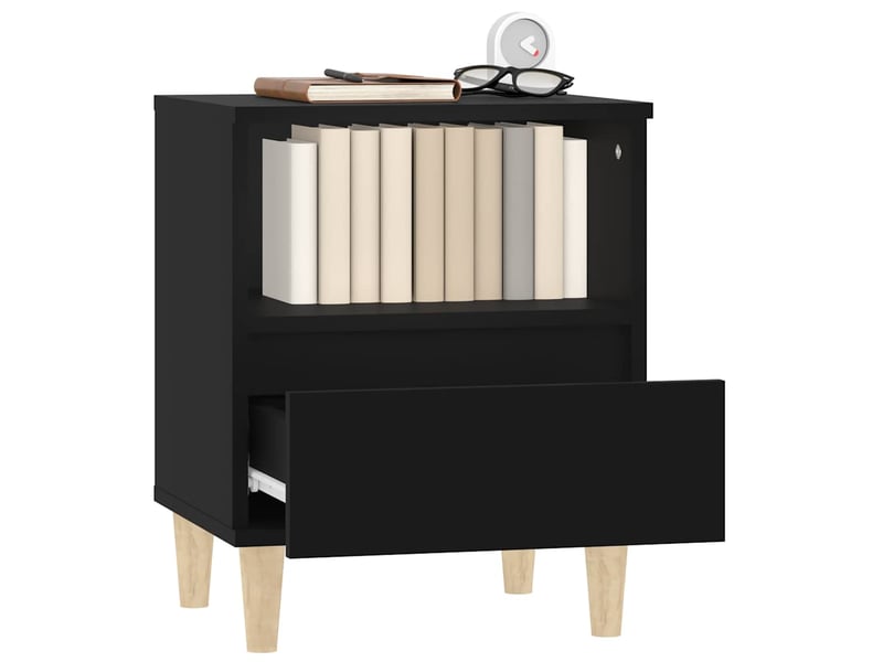  Table de chevet - cabinet de chevet - table de nuit noir 40x35x50 cm  - Conforama D