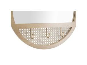 Miroir mural fuji avec cadre boho en fer et mdf