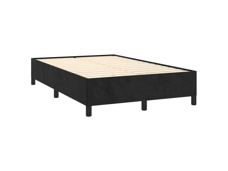  Lit double- lit adulte -  cadre de lit sans matelas noir 120x190 cm velours  - Conforama B
