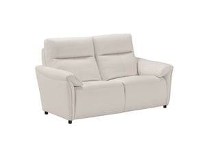 Canapé droit fixe <strong>ALTOBUY</strong> <strong>BALCO</strong> 2 places Assise Cuir / Caisse PU blanc