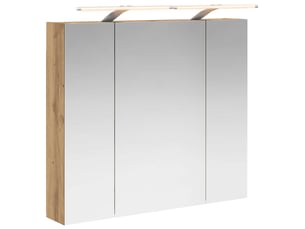 Amoire de salle de bain, meuble de salle de bain avec miroir chêne artisanal shl2491