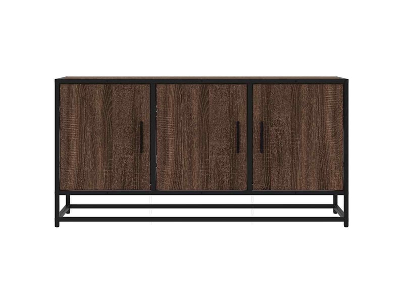  Meuble tv - banc tv - meuble de rangement chêne marron 100x35x50 cm bois d'ingénierie et métal  - Conforama D