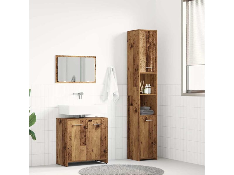  Ensemble de meubles salle de bain 3 pcs bois d'ingénierie cf63943  - Conforama B
