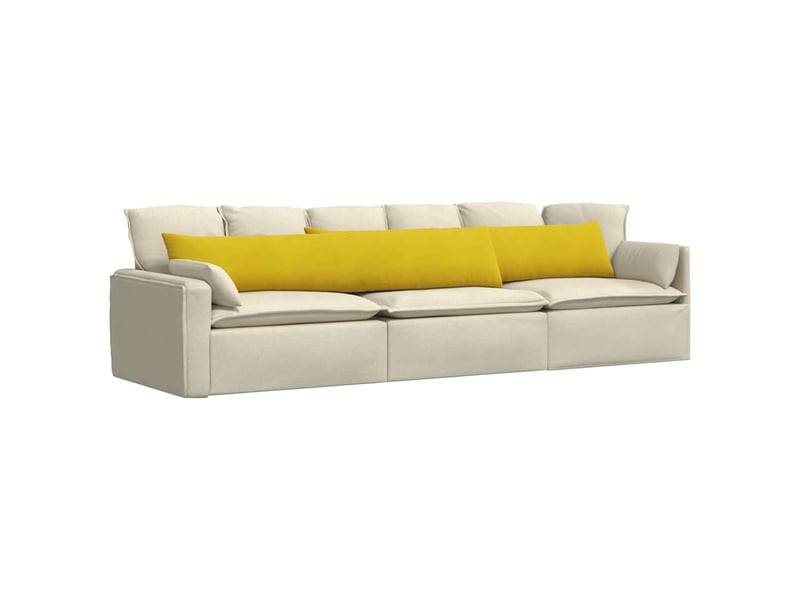 Lot de 2 coussins de canapé, coussins décoratifs jaune 200 x 40 cm cf59103 - Conforama C