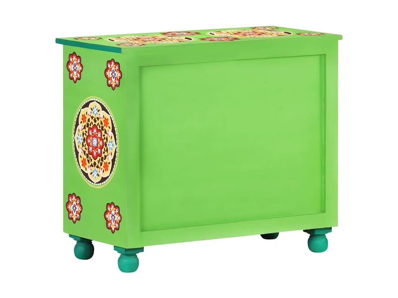  Buffet - bahut - meuble de rangement peint à la main multicolore 70x35x60 cm bois de manguier  - Conforama E