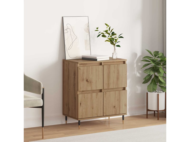  Buffet - bahut - meuble de rangement chêne artisanal 60 x 35 x 70 cm  - Conforama B