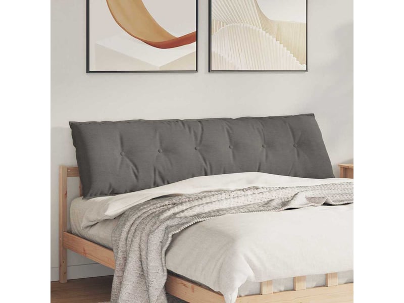  Coussin de dos, coussin de dossier gris clair 180 x 50 cm tissu en velours côtelé cf54663  - Conforama B