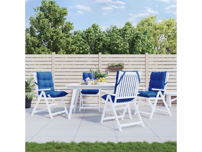  Lot de 4 coussins d'extérieur, coussins de chaise bleu royal 100 x 50 x 7 cm cf56410  - Conforama B