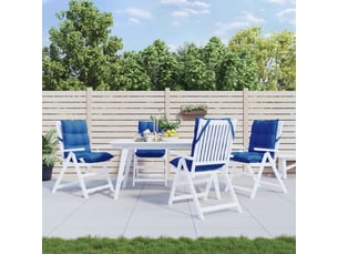 Lot de 4 coussins d'extérieur, coussins de chaise bleu royal 100 x 50 x 7 cm cf56410