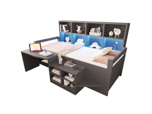 Lit simple 90x200 cm   Morn Vibe coloris gris