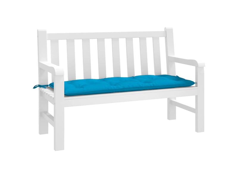 Coussin de banc de jardin, coussin d'assise bleu clair 120x50x7 cm tissu oxford cf52677 - Conforama B