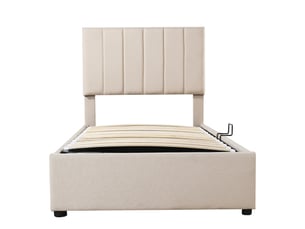 Lit coffre 90x200 cm STILVORA   coloris beige