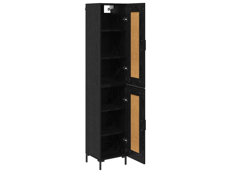  Buffet - haut armoire chêne noir 34,5 x 34 x 180 cm bois d'ingénierie  - Conforama E