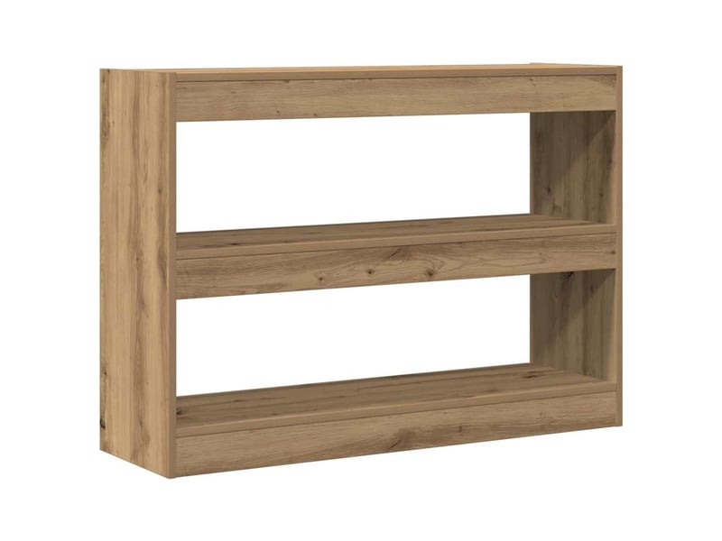 Bibliothèque 2 niveaux, armoire à livres 100 x 30 x 72 cm bois d'ingénierie shl9744 - Conforama E