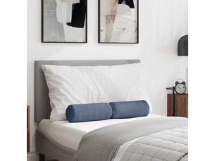 Lot de 2 coussins d'accent, coussins décoratifs, coussins lombaires bleu ø 15 x 40 cm cf56716