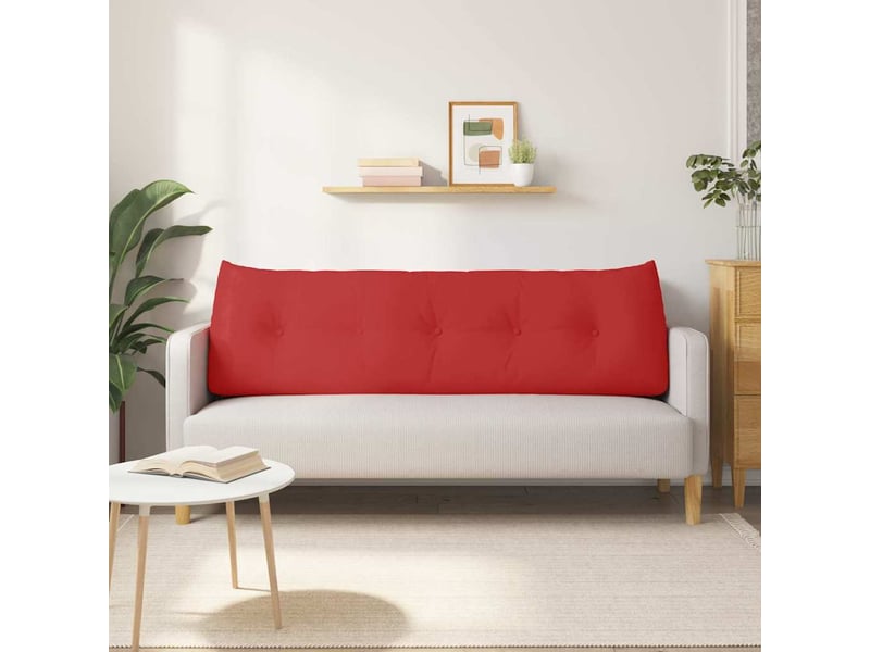 Coussin de dos, coussin de dossier rouge 160 x 24 x 50 cm tissu cf54998 - Conforama D