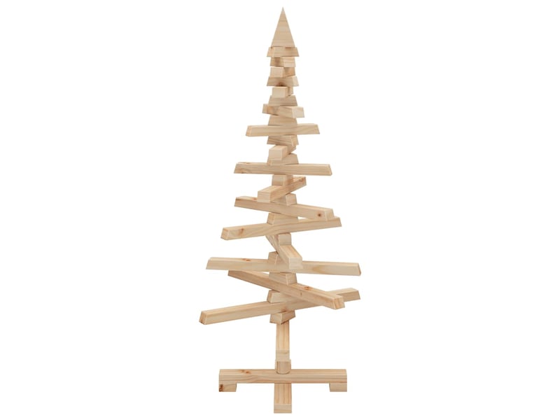  Sapin de noël - arbre de noël en bois pour décoration 90 cm bois massif de pin  - Conforama E